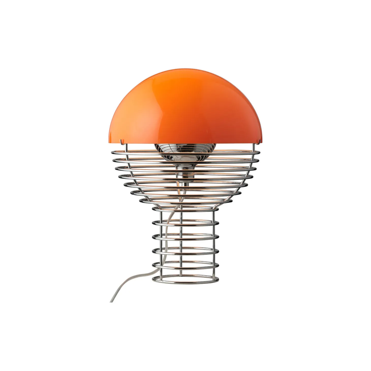 Wire bordlampe, orange