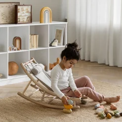 Wood junior vippestol, eg/natur