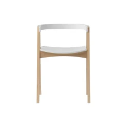 Wood justerbar armstol, hvid/eg