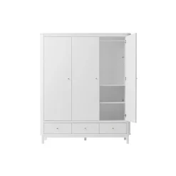 Wood klædeskab 3 døre, hvid
