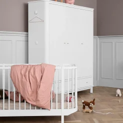 Wood klædeskab 3 døre, hvid