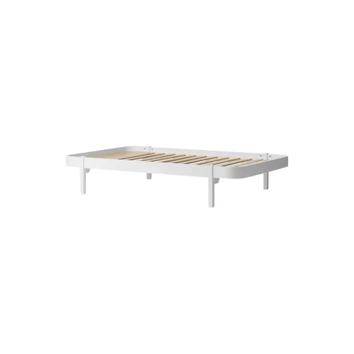 Wood lounger seng 120 cm, hvid