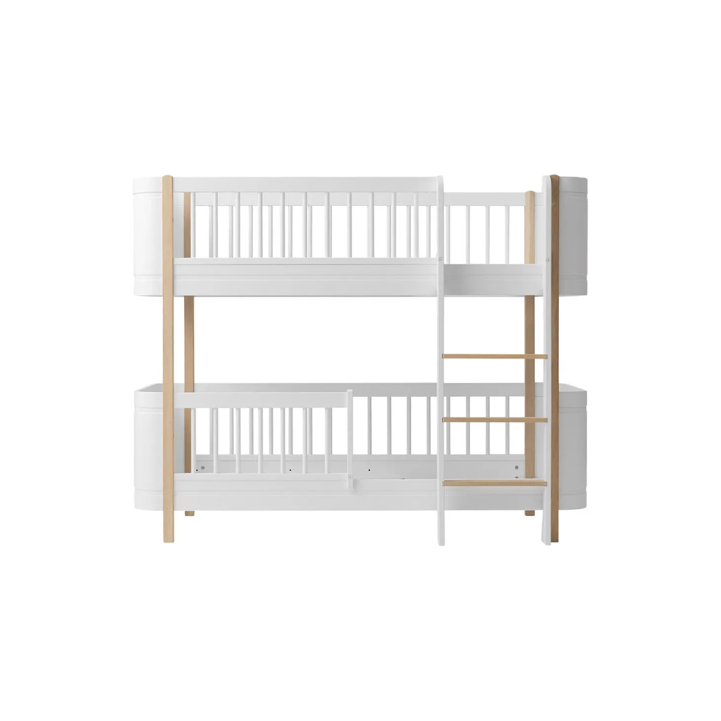 Wood Mini+ halvhøj køjeseng 68x162 cm, hvid/eg