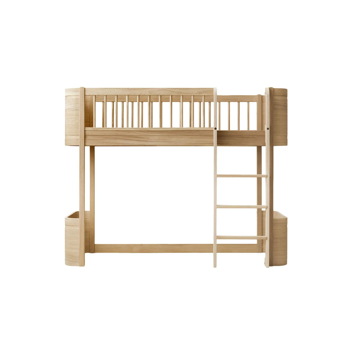 Wood Mini+ halvhøj seng 68x162 cm, eg