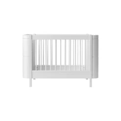 Wood Mini+ tremmeseng ekskl. junior kit 68x122 cm, hvid