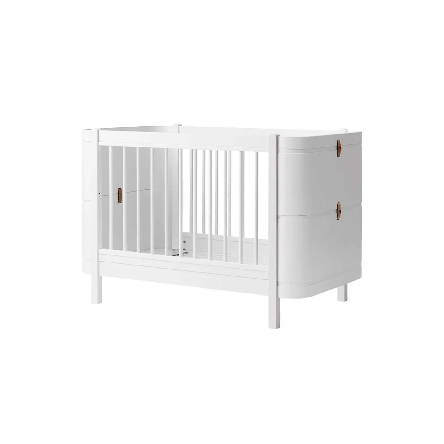 Wood Mini+ tremmeseng inkl. junior kit 68x122/162 cm, hvid