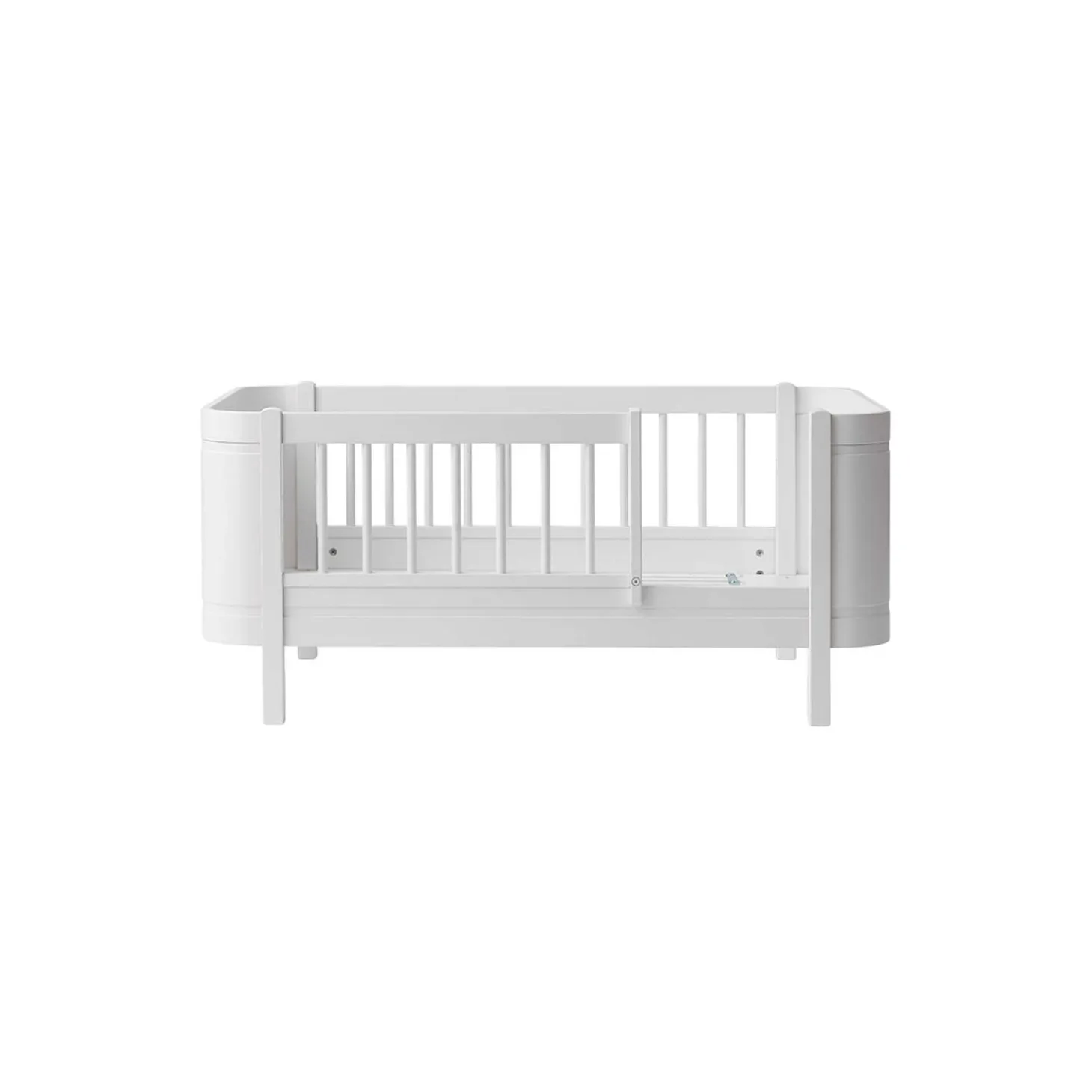 Wood Mini+ tremmeseng inkl. junior kit 68x122/162 cm, hvid