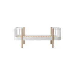 Wood Original juniorseng 90x160 cm, hvid/eg