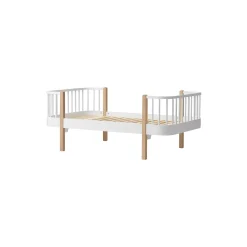Wood Original juniorseng 90x160 cm, hvid/eg