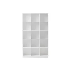 Wood reol 3x5 lodret med sokkel