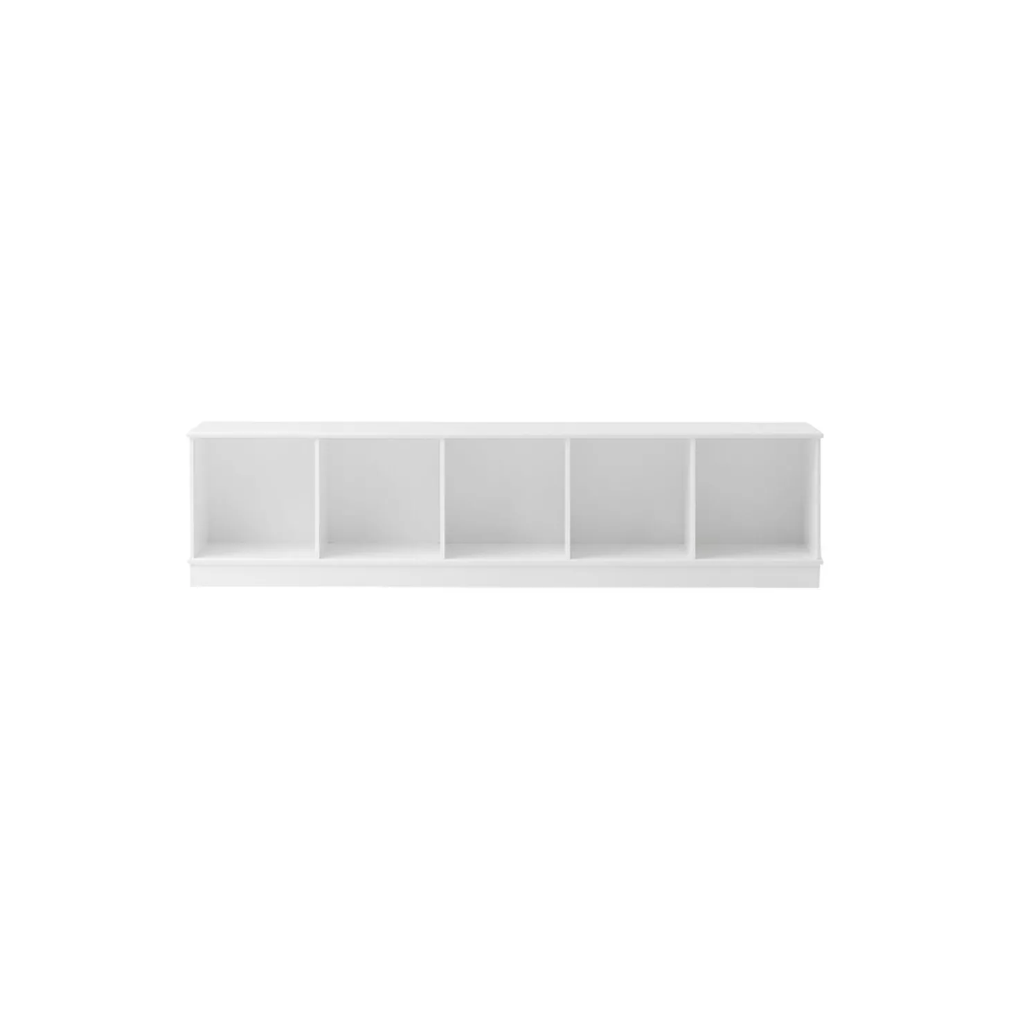 Wood reol 5x1 vandret med sokkel