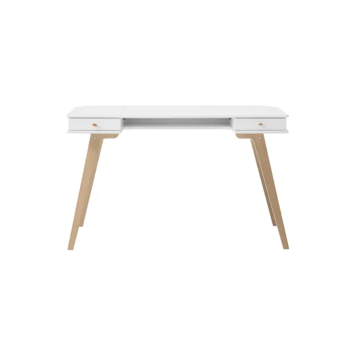 Wood skrivebord 72,6 cm, hvid/eg