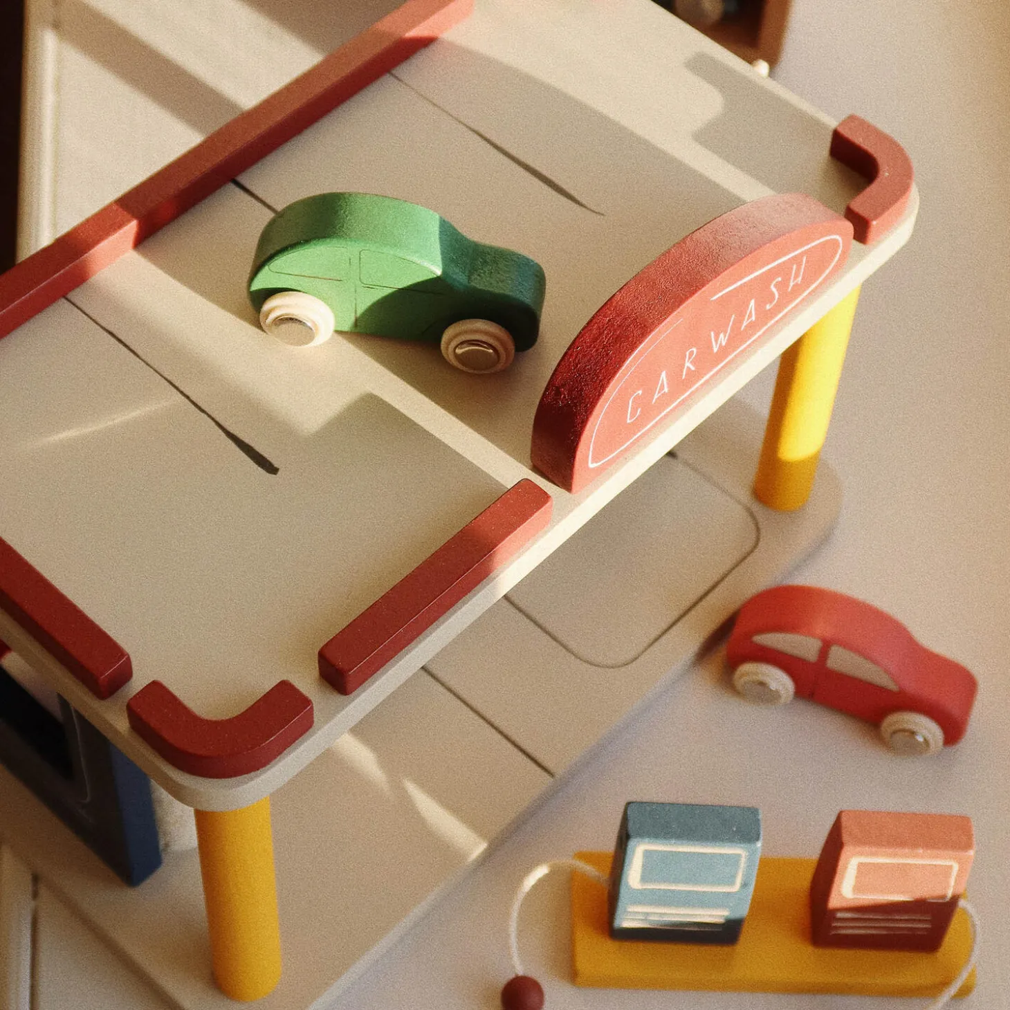 Wooden Car Wash, multi colour