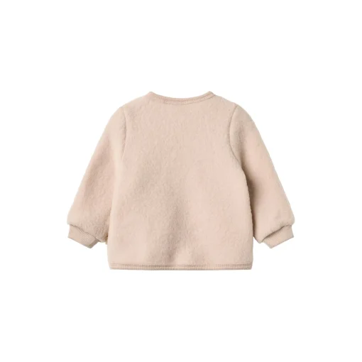 Wool Fleece Cardigan Kari, pale lilac