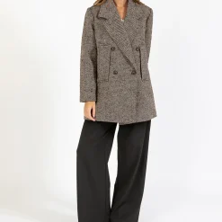 Wool jacket, graphic tweed