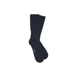 Wool Rib Socks, navy