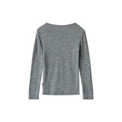 Wool T-Shirt L/S Alfie, 0224 melange grey