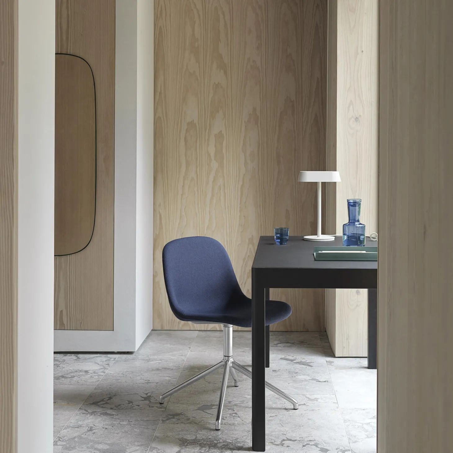 Workshop Table, black linoleum/black