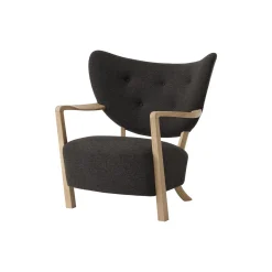 Wulff ATD2 Lounge Chair and ATD3 Pouf, hallingdal 376/oiled oak