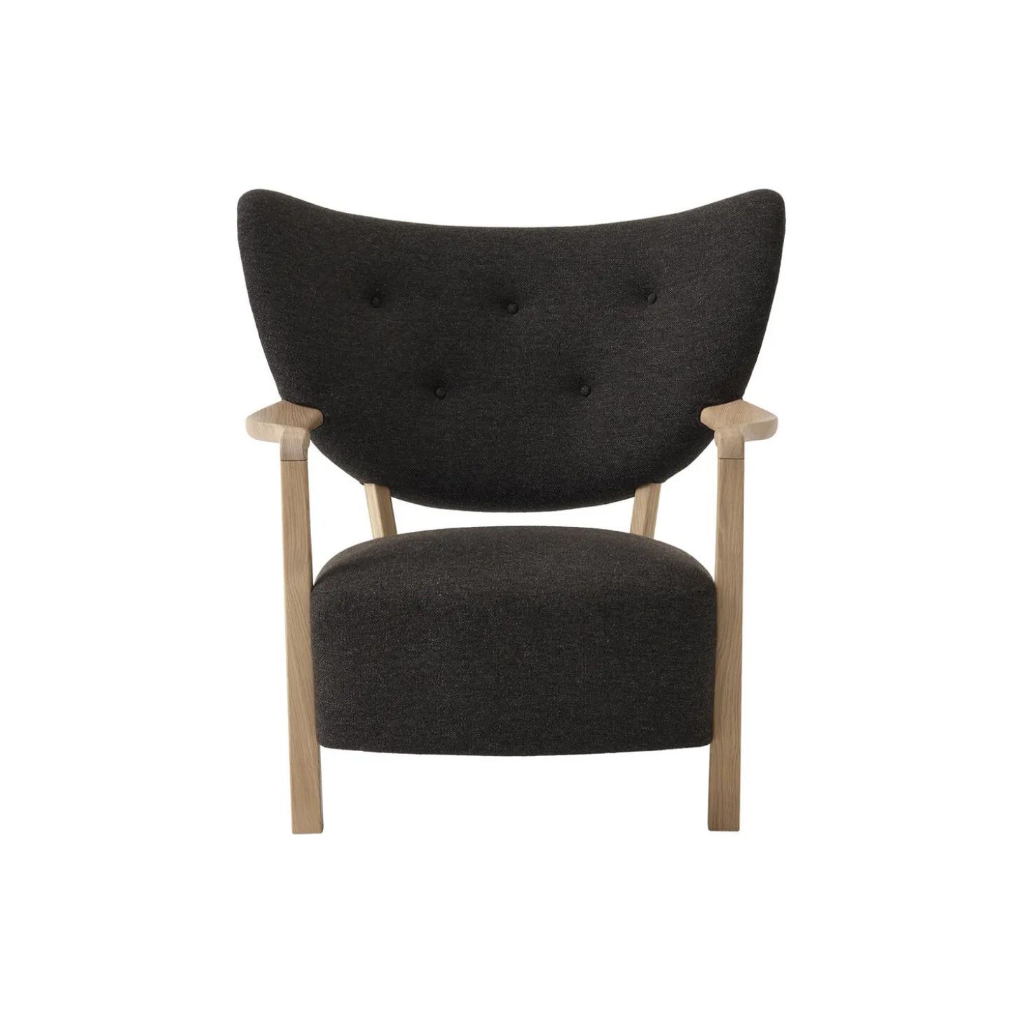 Wulff ATD2 Lounge Chair and ATD3 Pouf, hallingdal 376/oiled oak