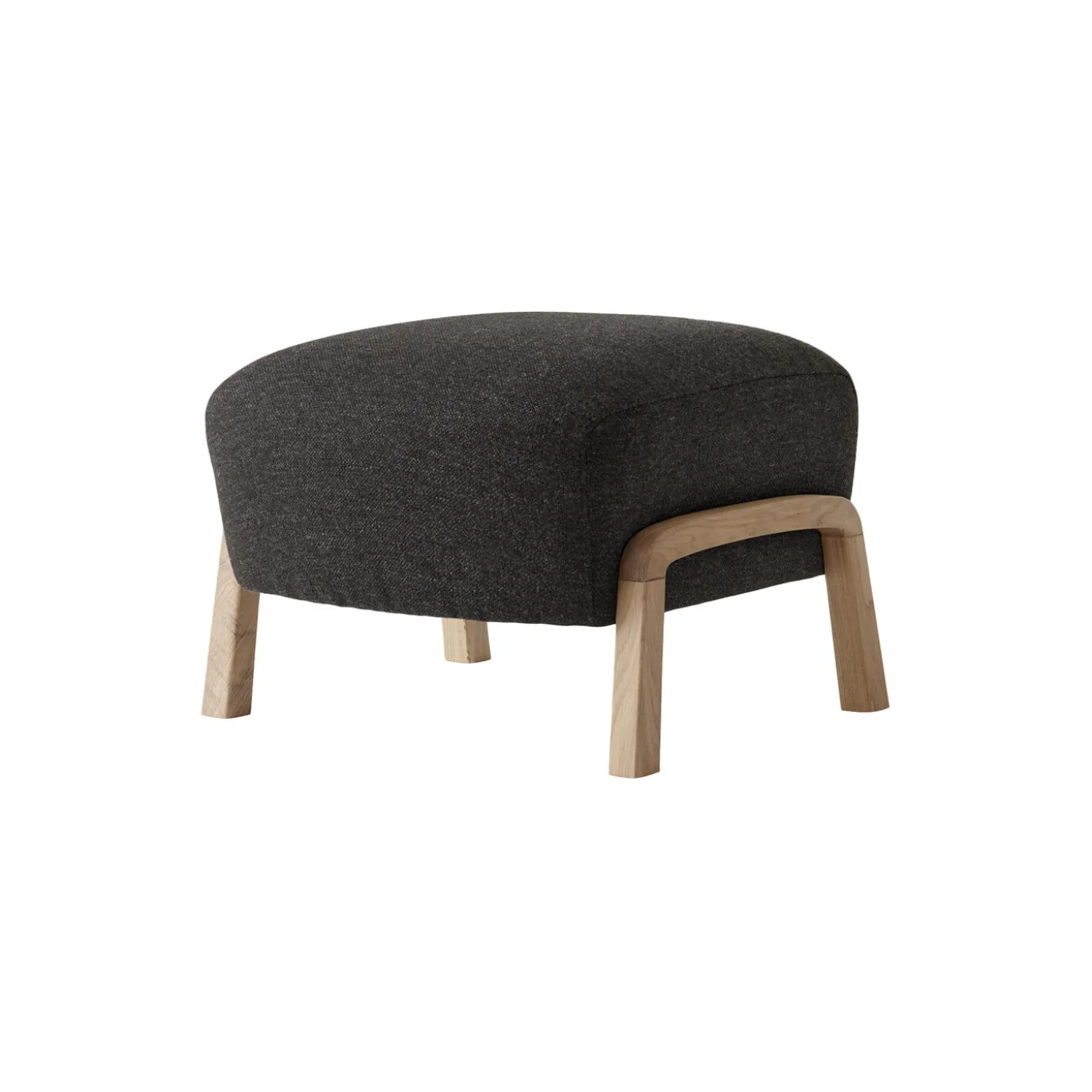 Wulff ATD2 Lounge Chair and ATD3 Pouf, hallingdal 376/oiled oak