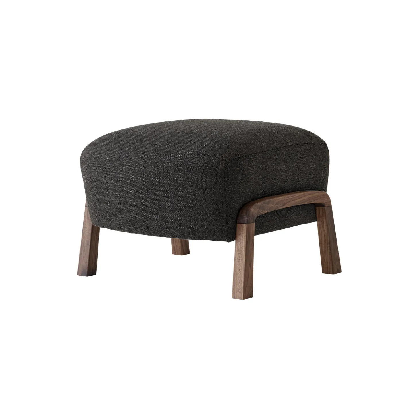 Wulff ATD2 Lounge Chair and ATD3 Pouf, hallingdal 376/oiled walnut