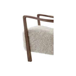 Wulff ATD2 Lounge Chair, sheepskin moonlight/oiled walnut