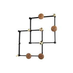 X•TEND knagerække, sort/valnød