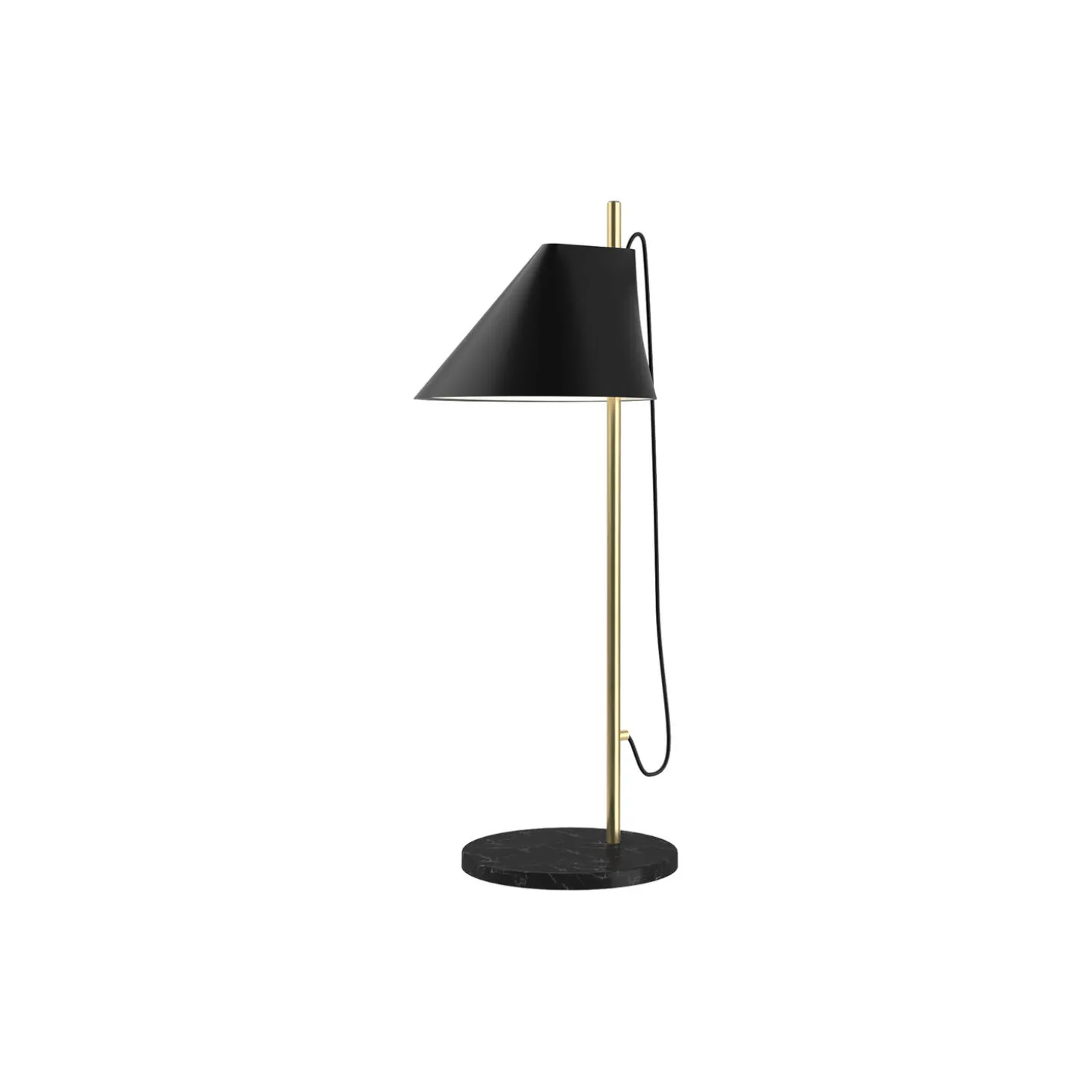 Yuh bordlampe, sort/messing