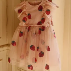 Yvonne Frill Dress, strawberry